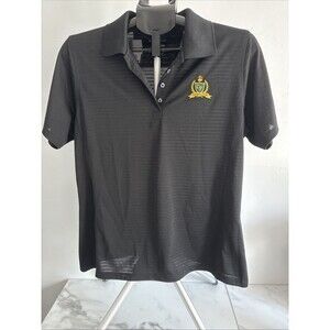 Bermuda Sands Crown Park Golf Club Black Shadow Strip Polo Shirt Ladies Large